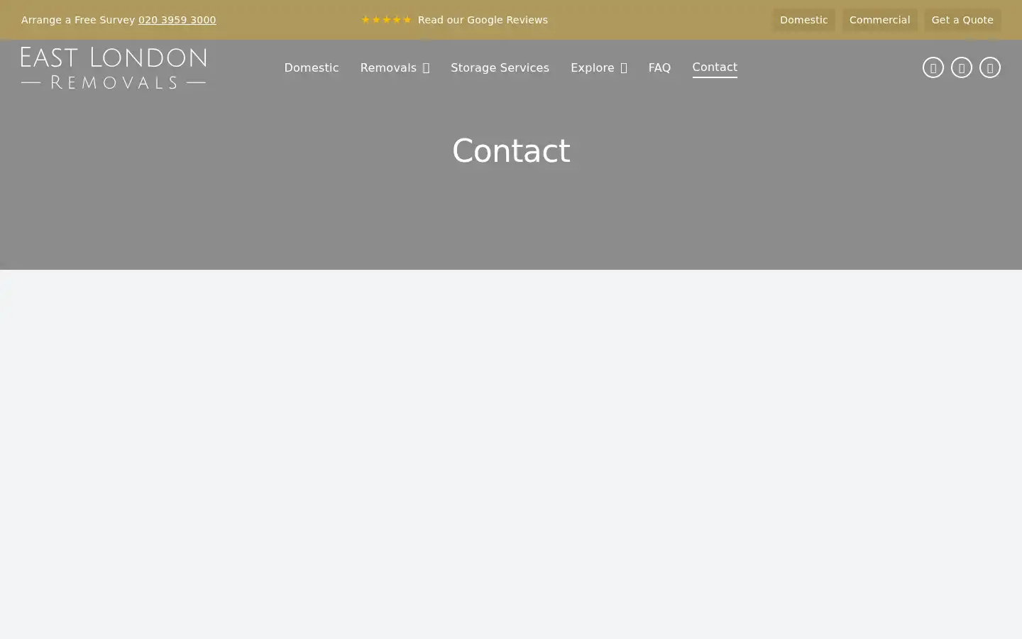 Screenshot of eastlondonremovals.london
