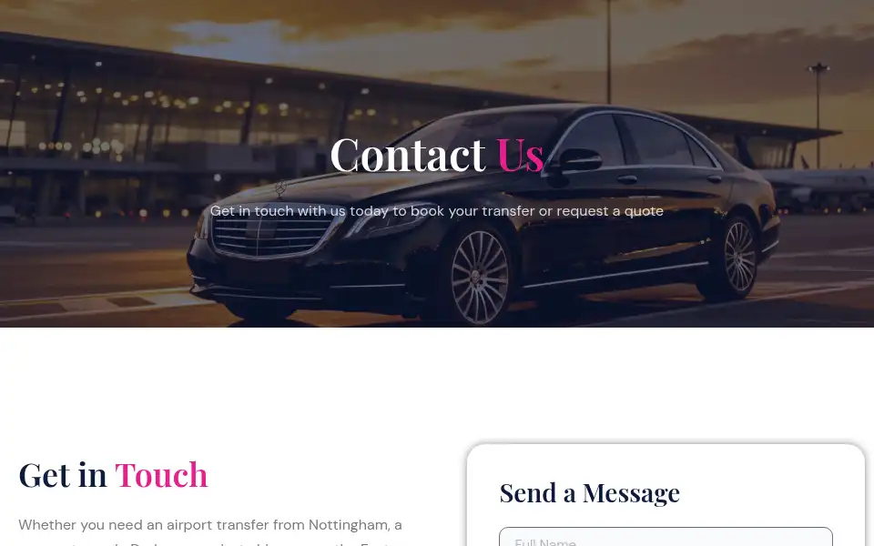 Screenshot of eastmidlandsairporttaxi.co.uk