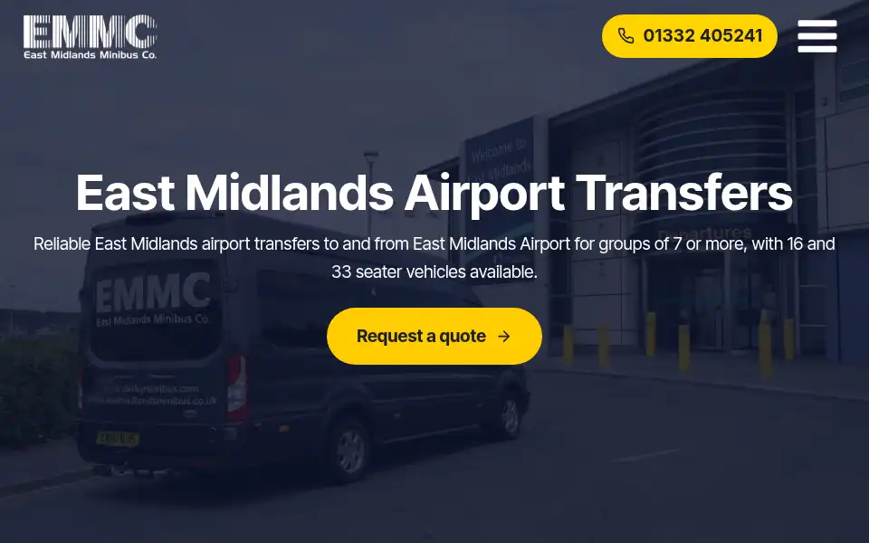 Screenshot of eastmidlandsminibus.co.uk