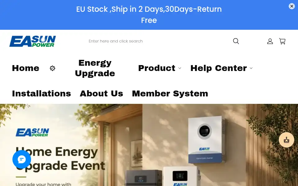 Screenshot of easun-energy.com