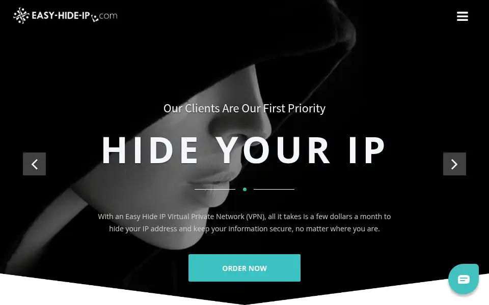 Screenshot of easy-hide-ip.com