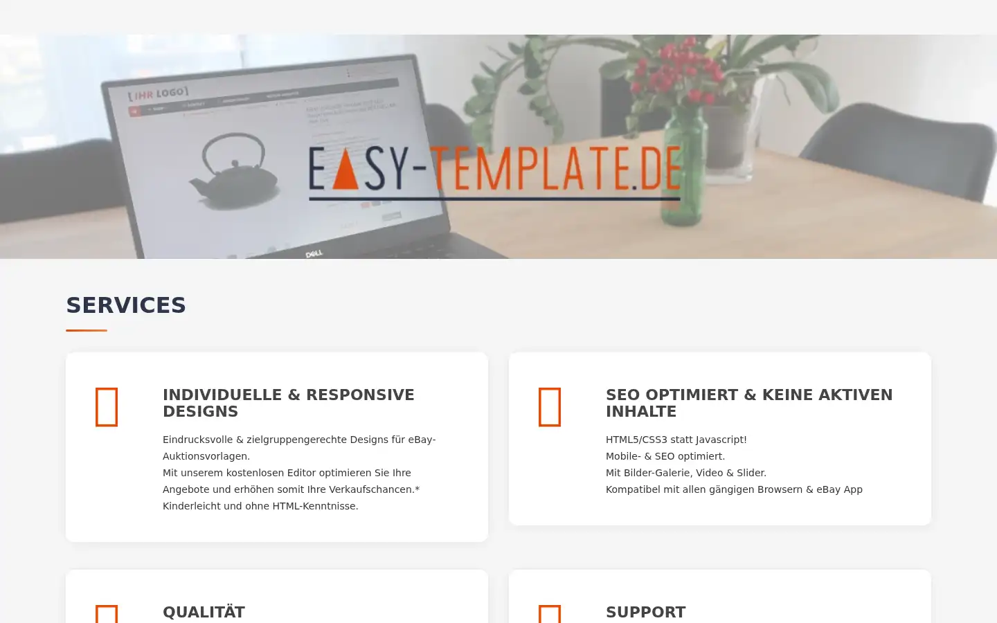 Screenshot of easy-template.com