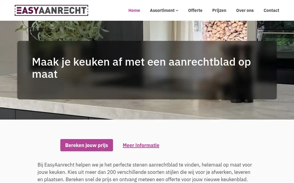 Screenshot of easyaanrecht.nl