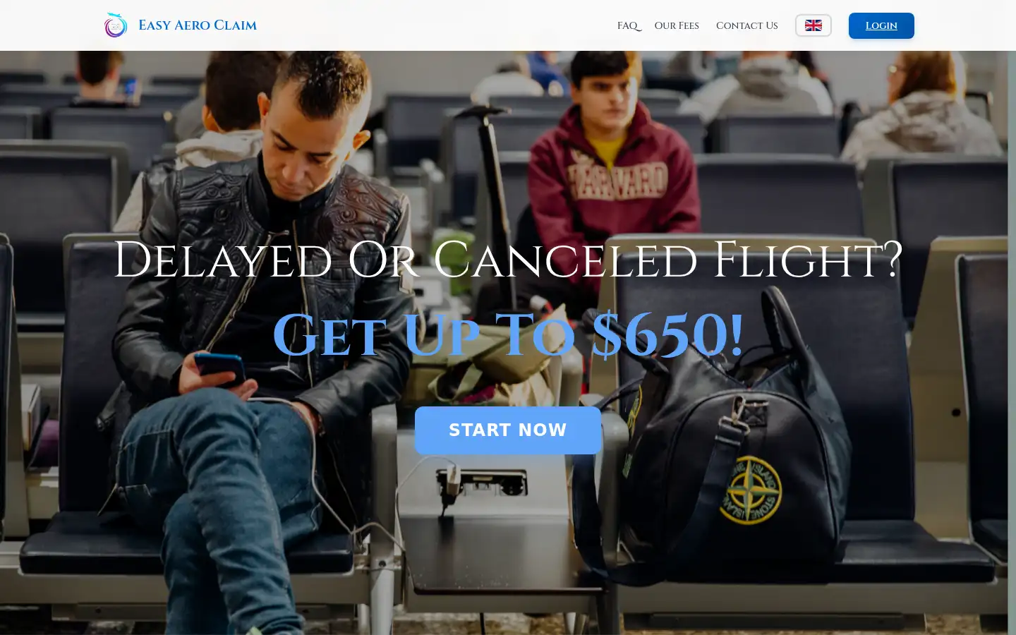Screenshot of easyaeroclaim.com