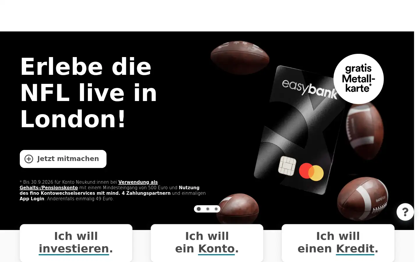 Screenshot of easybank.at