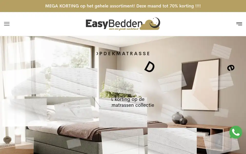 Screenshot of easybedden.nl