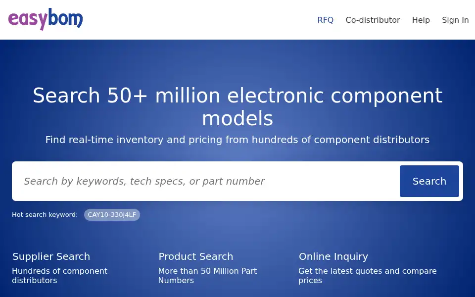 Screenshot of easybom.com