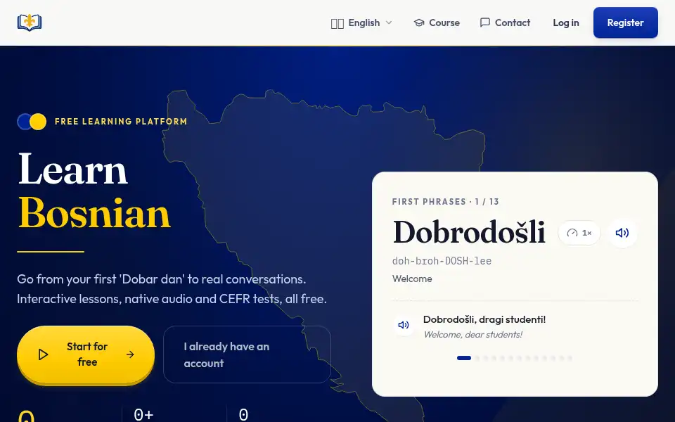 Screenshot of easybosnian.com