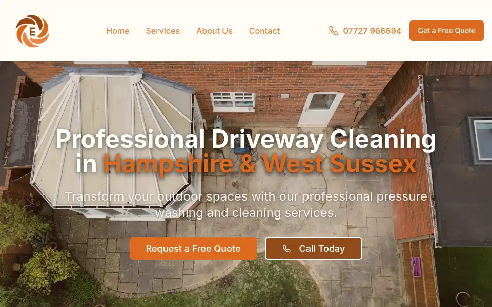 Screenshot of easycleandriveways.com