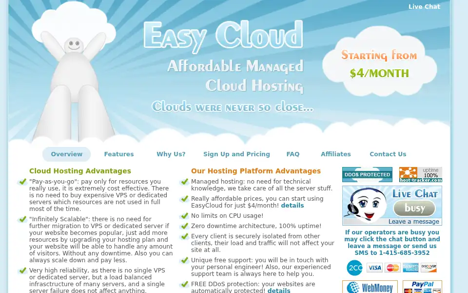 Screenshot of easycloud.us