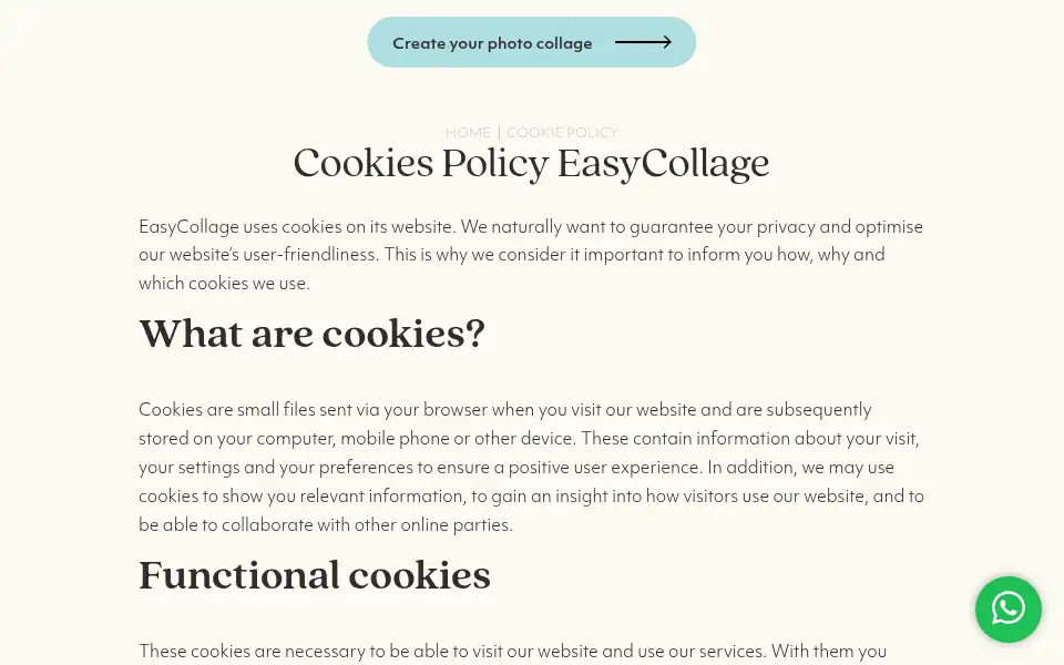 Screenshot of easycollage.co.uk
