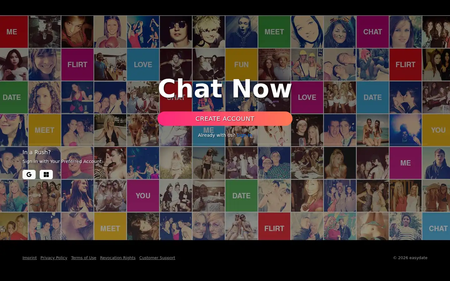 Screenshot of easydate.ch