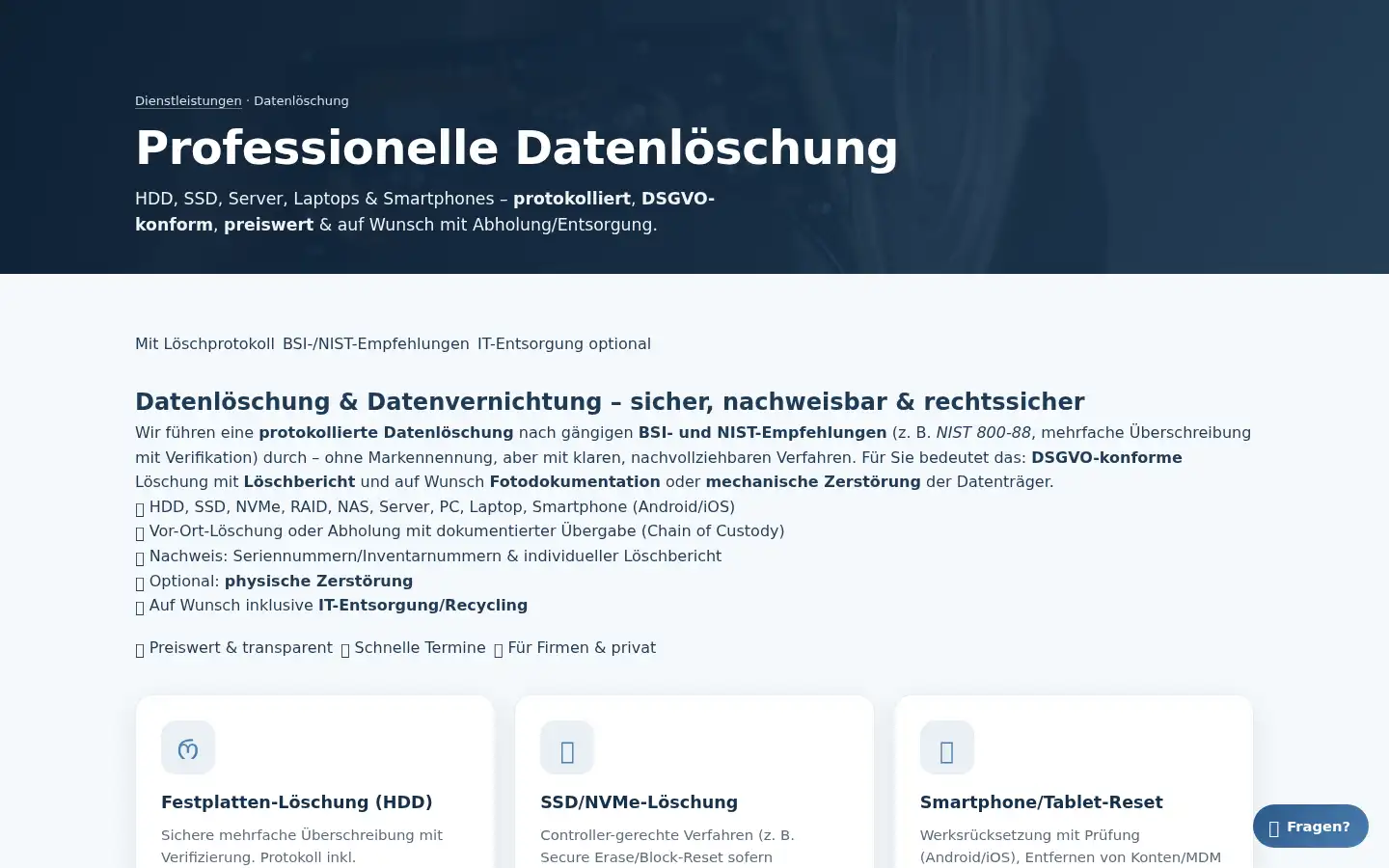 Screenshot of easydienst.com