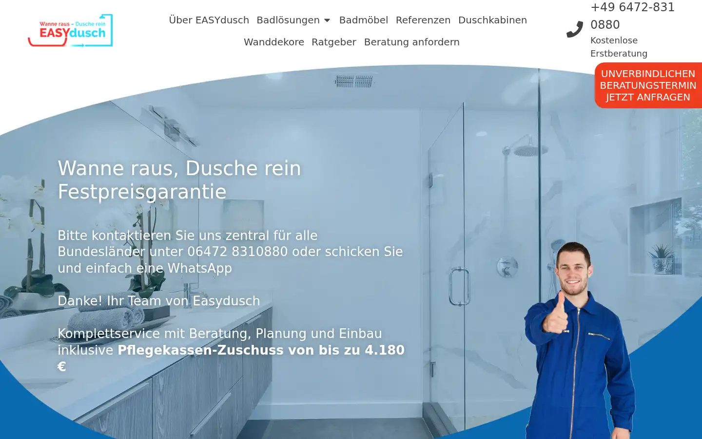 Screenshot of easydusch.de