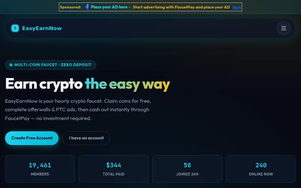 Screenshot of easyearnnow.com