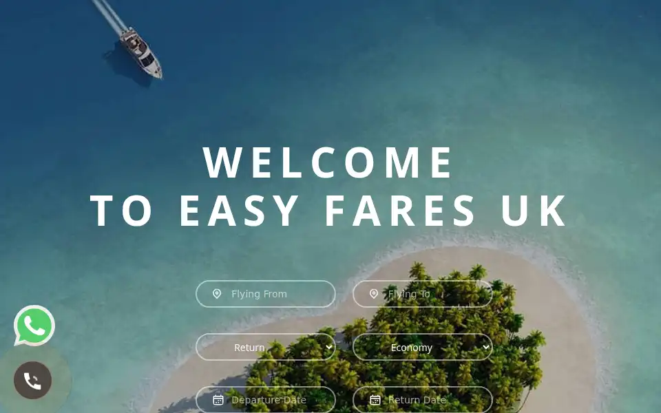 Screenshot of easyfares.uk