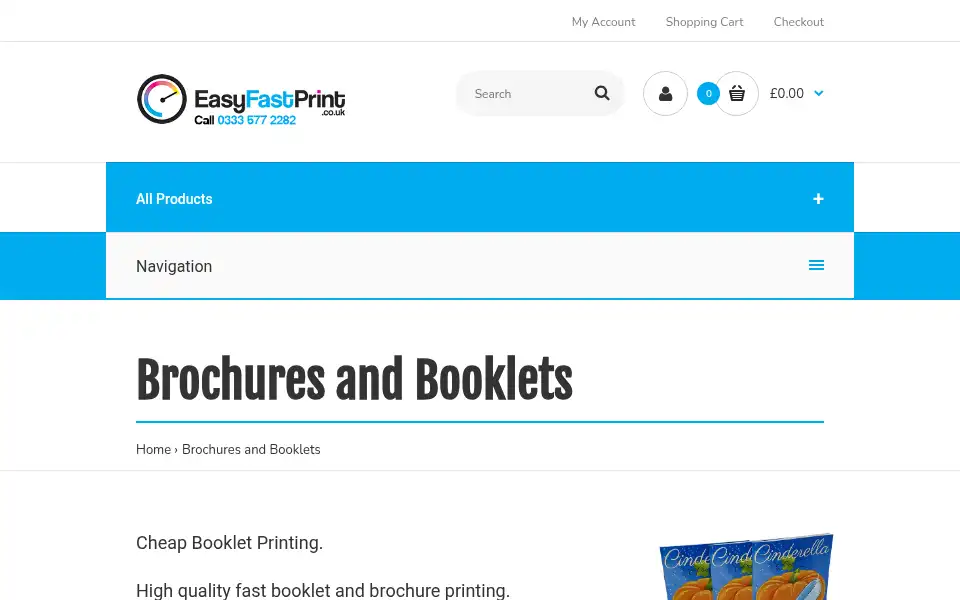 Screenshot of easyfastprint.co.uk