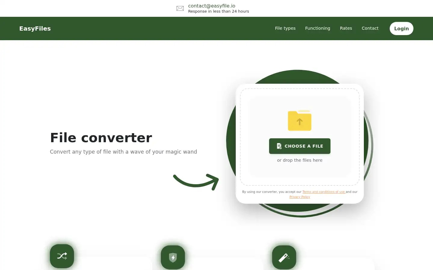 Screenshot of easyfiles.io