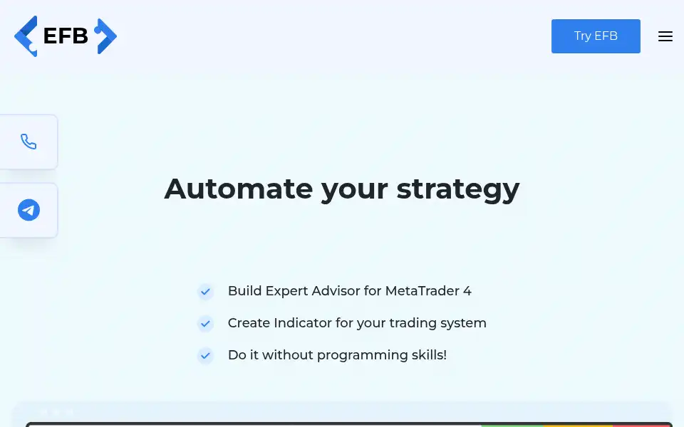 Screenshot of easyforexbuilder.com