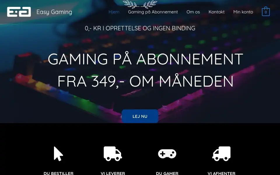 Screenshot of easygaming.dk