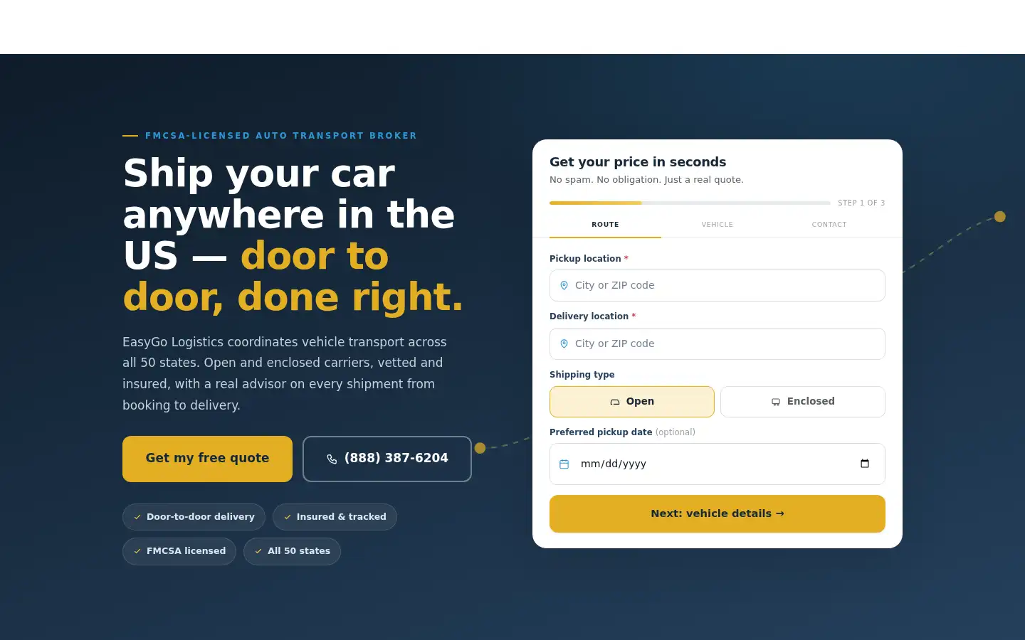 Screenshot of easygotransportation.us
