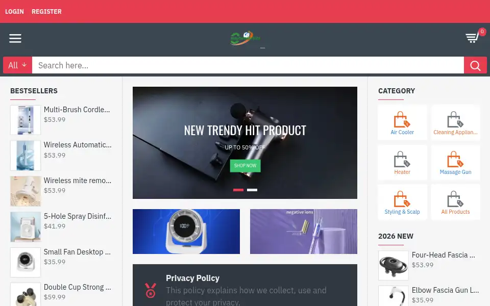 Screenshot of easyhomeelectrics.com