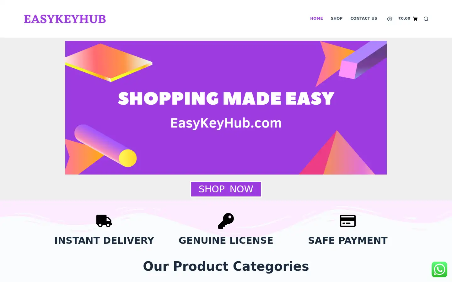 Screenshot of easykeyhub.com