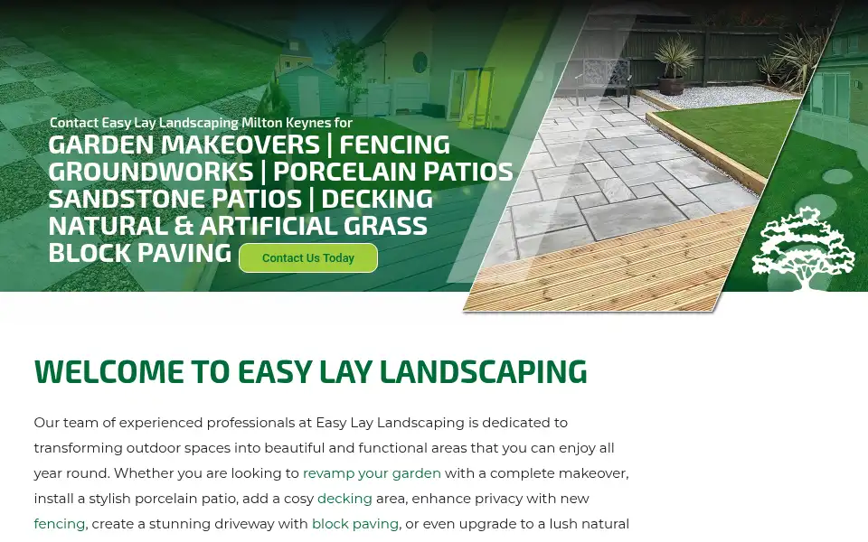 Screenshot of easylaylandscaping.co.uk