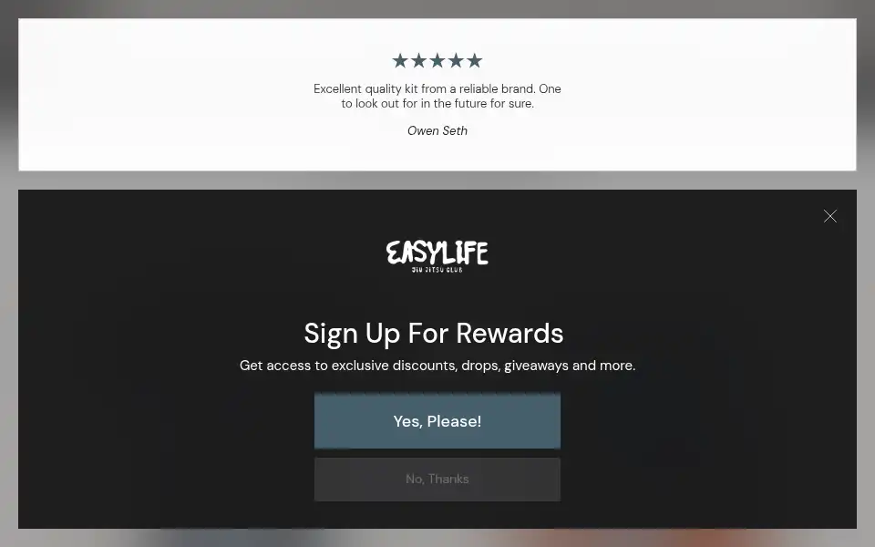 Screenshot of easylifejjclub.co.uk