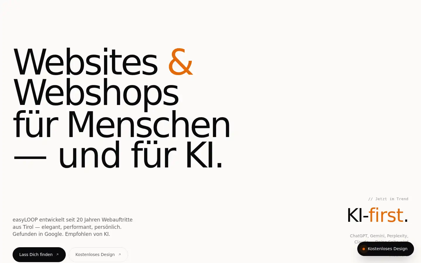 Screenshot of easyloop.at