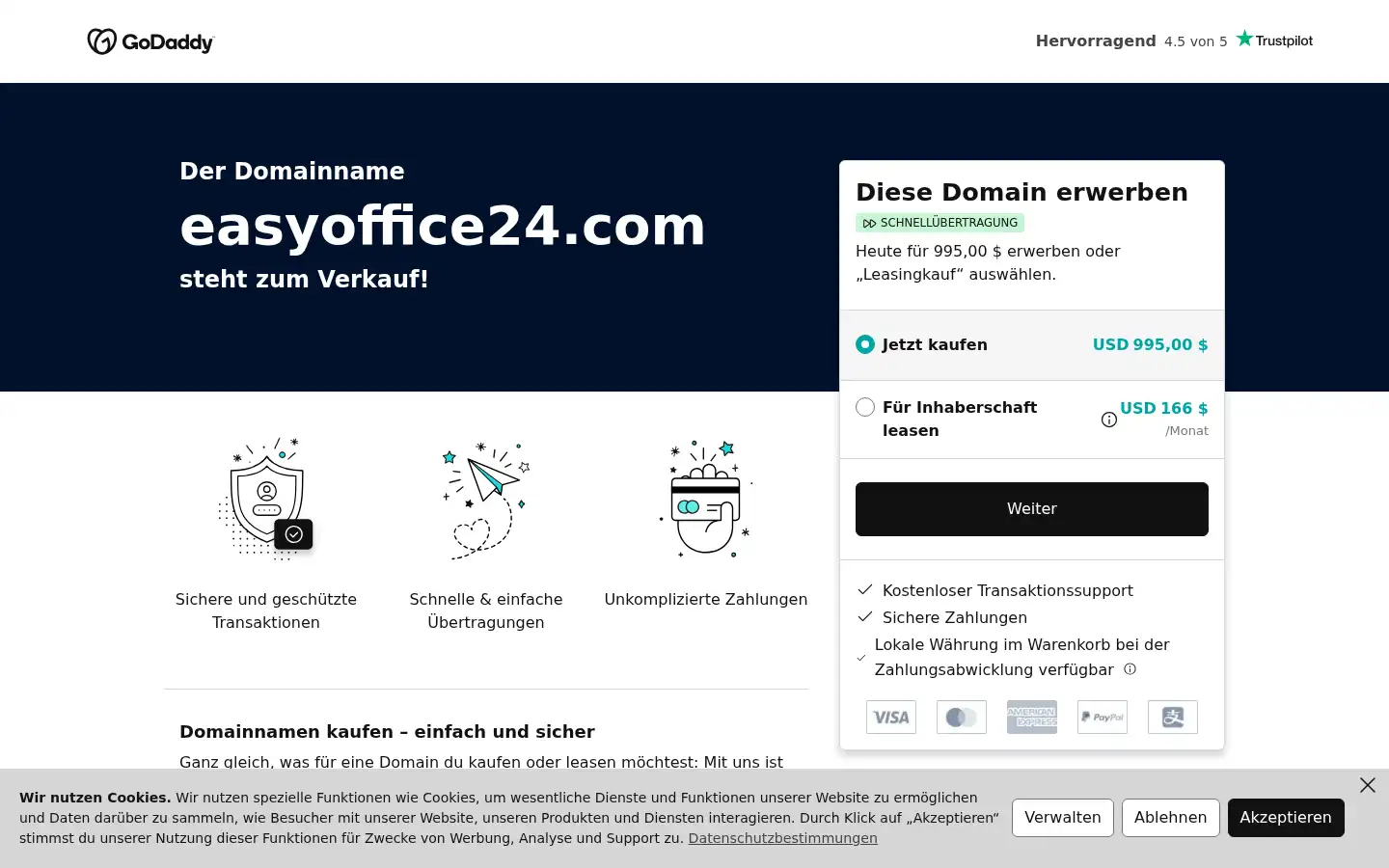 Screenshot of easyoffice24.com