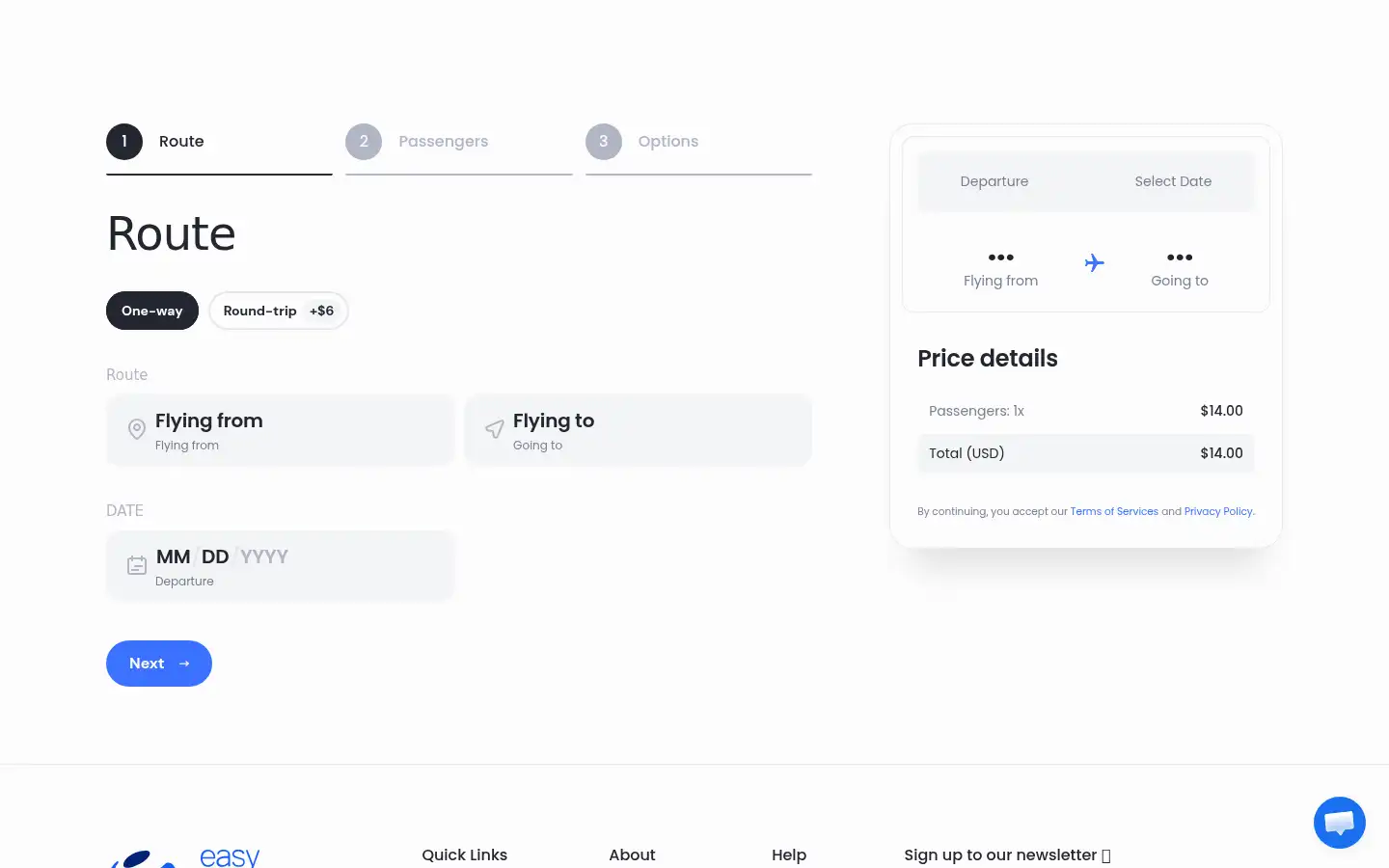 Screenshot of easyonwardticket.com
