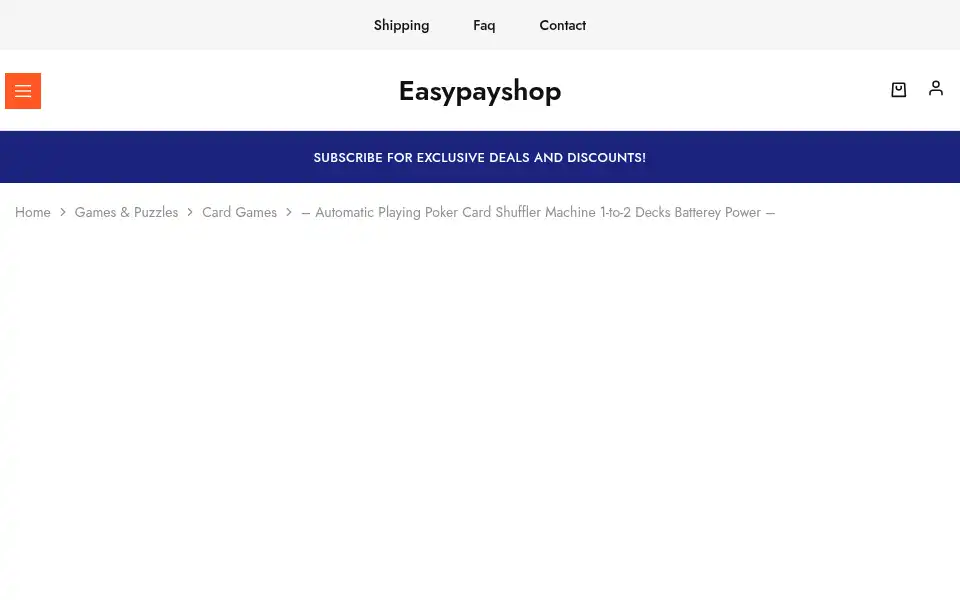Screenshot of easypayshop.co.uk