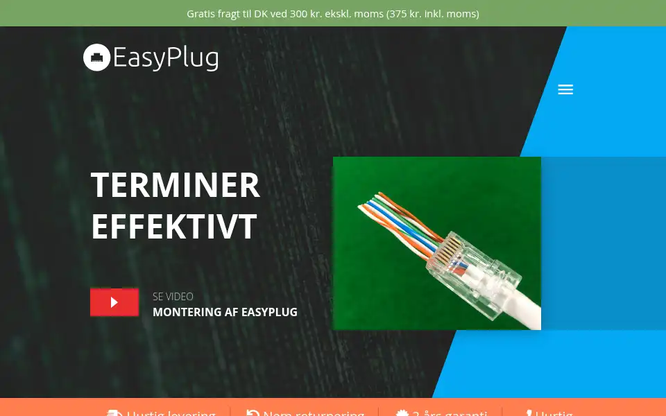 Screenshot of easyplug.dk