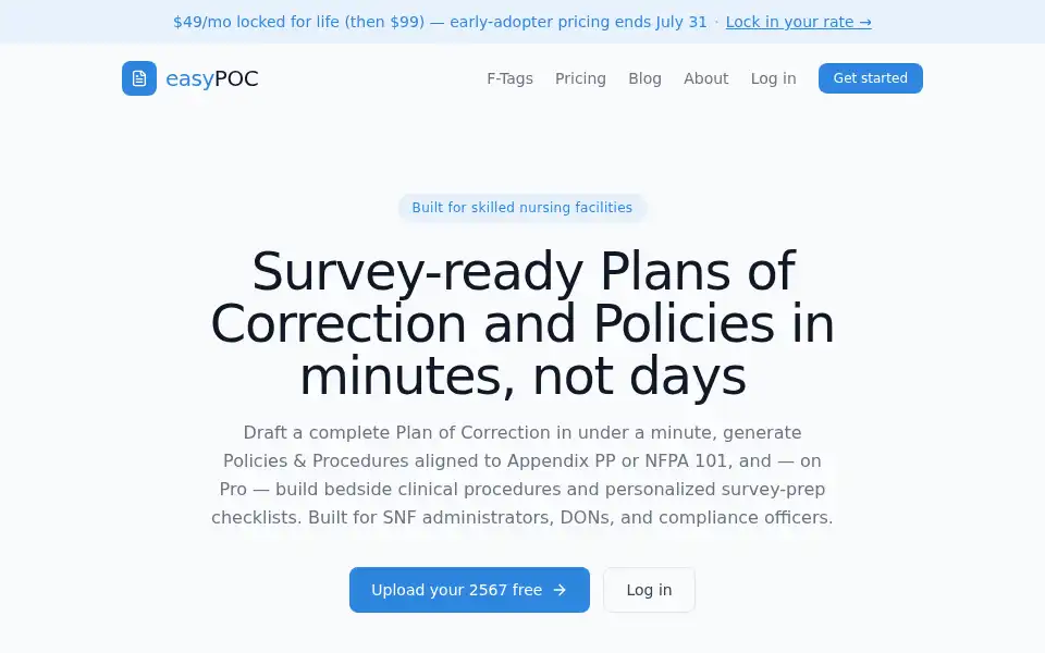 Screenshot of easypocapp.com