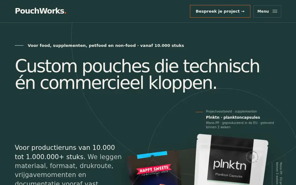 Screenshot of easypouches.com