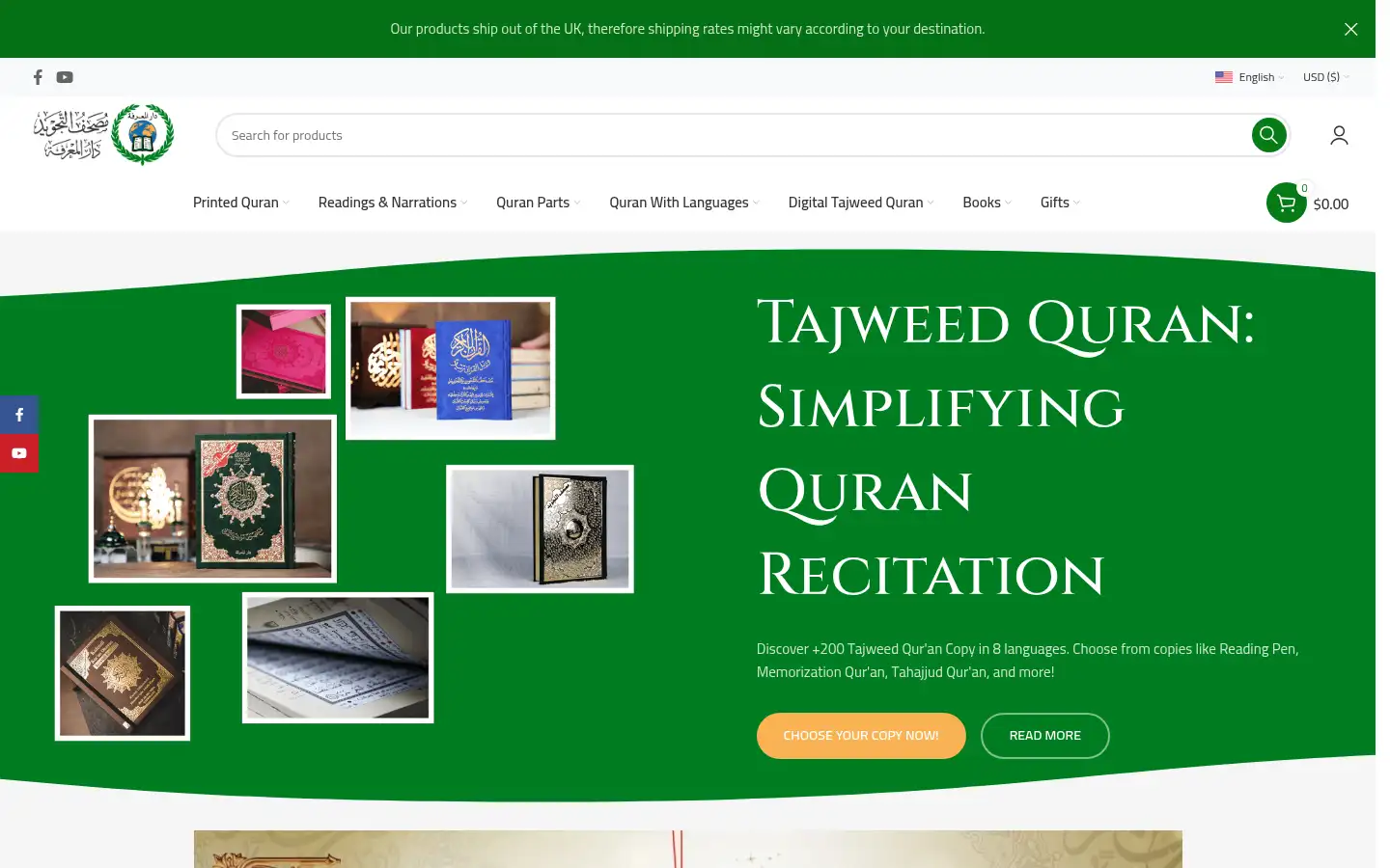 Screenshot of easyquranstore.com