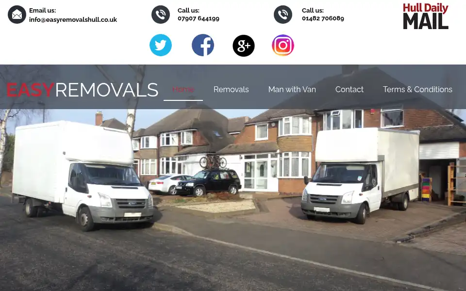 Screenshot of easyremovalshull.co.uk