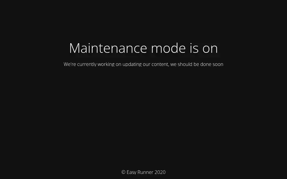 Screenshot of easyrunner.co.uk