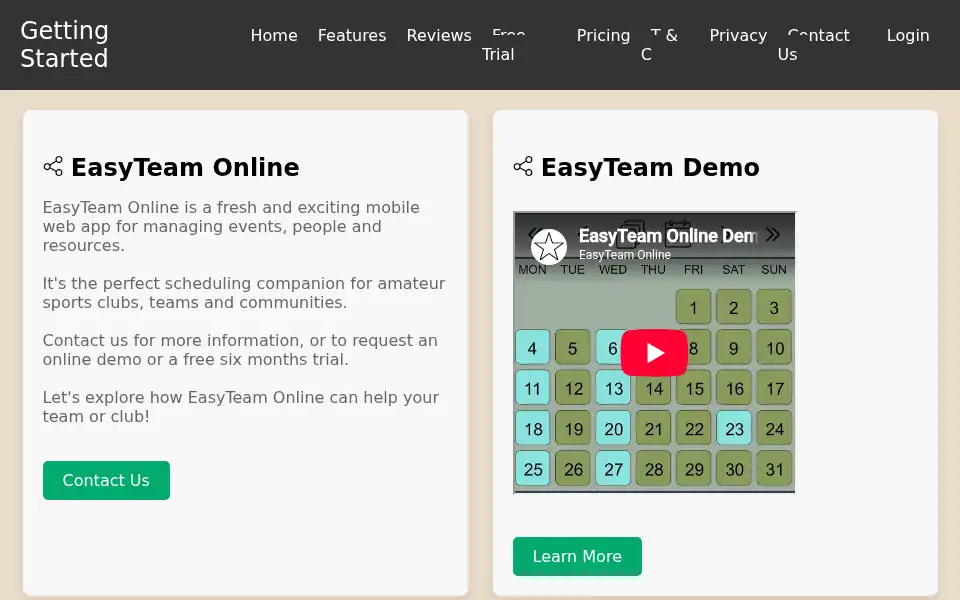 Screenshot of easyteam.online
