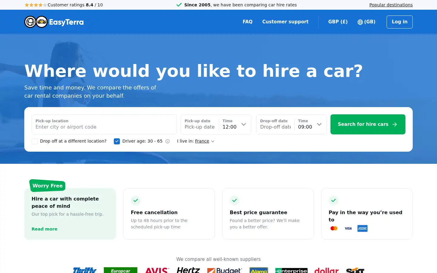 Screenshot of easyterra.co.uk