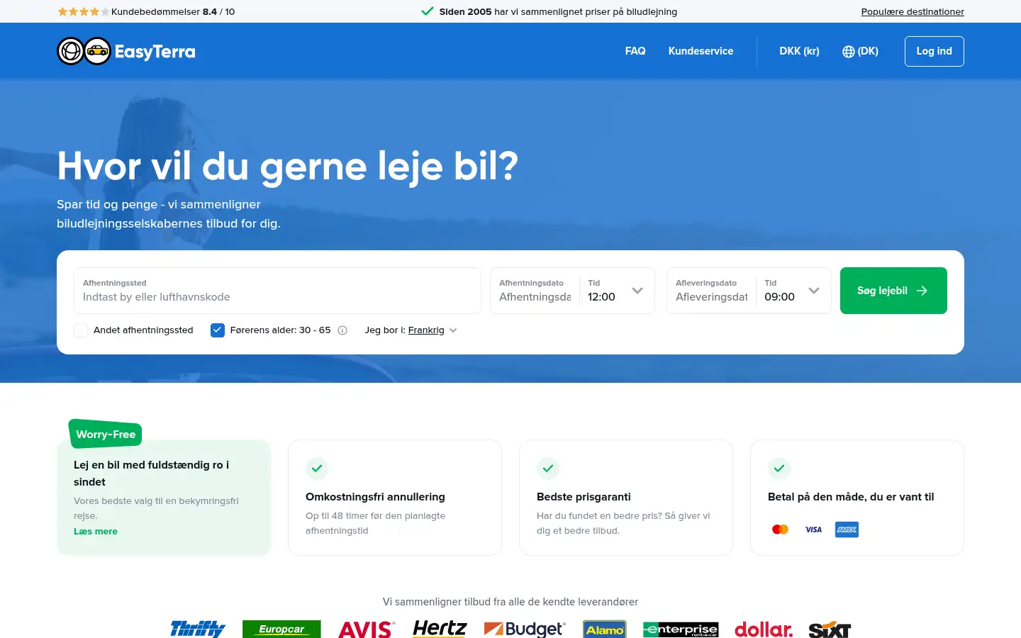 Screenshot of easyterra.dk