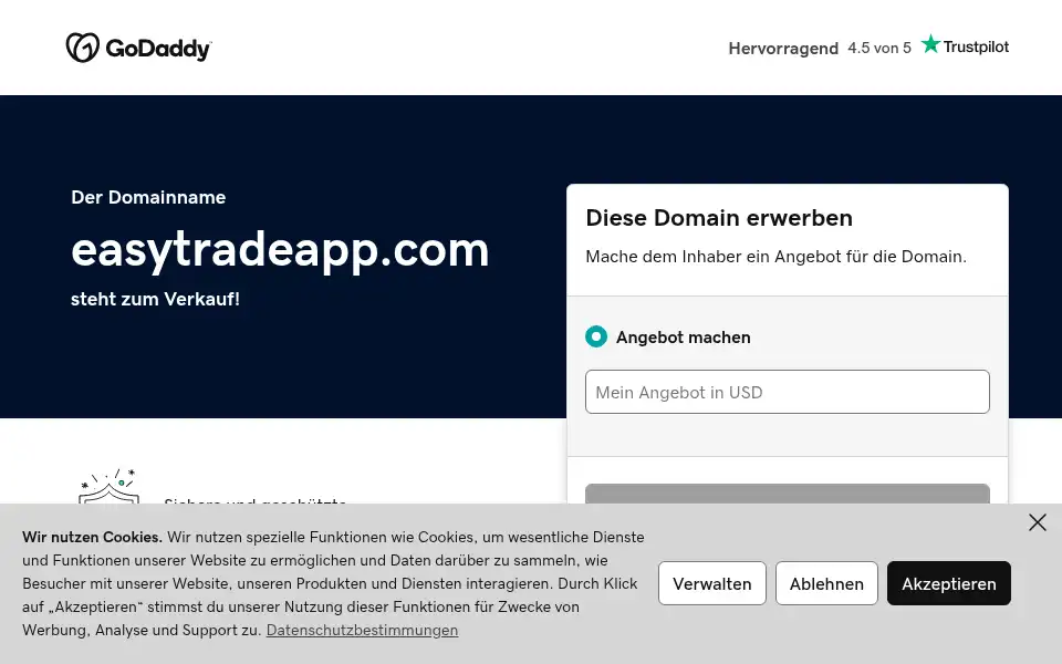 Screenshot of easytradeapp.com