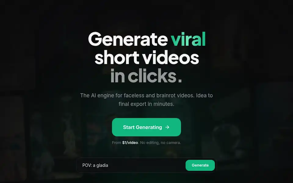 Screenshot of easyviral.ai