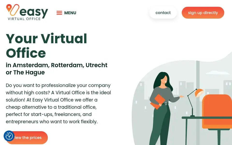 Screenshot of easyvirtualoffice.nl