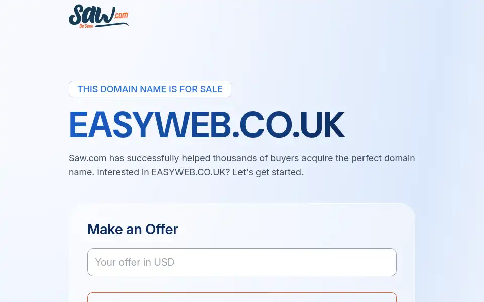 Screenshot of easyweb.co.uk
