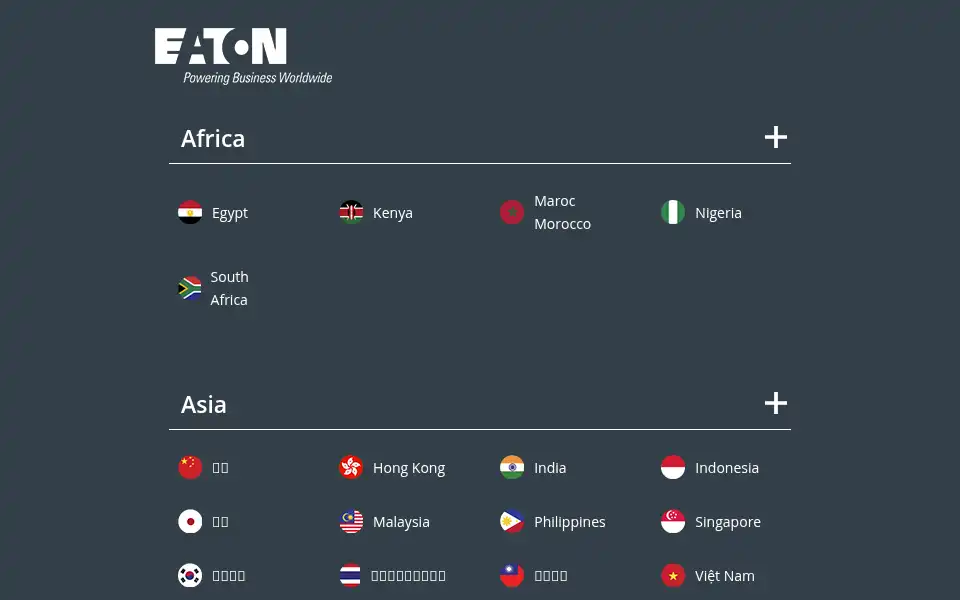Screenshot of eaton.com