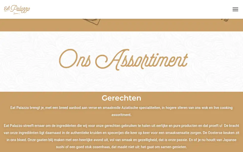 Screenshot of eatpalazzo.nl