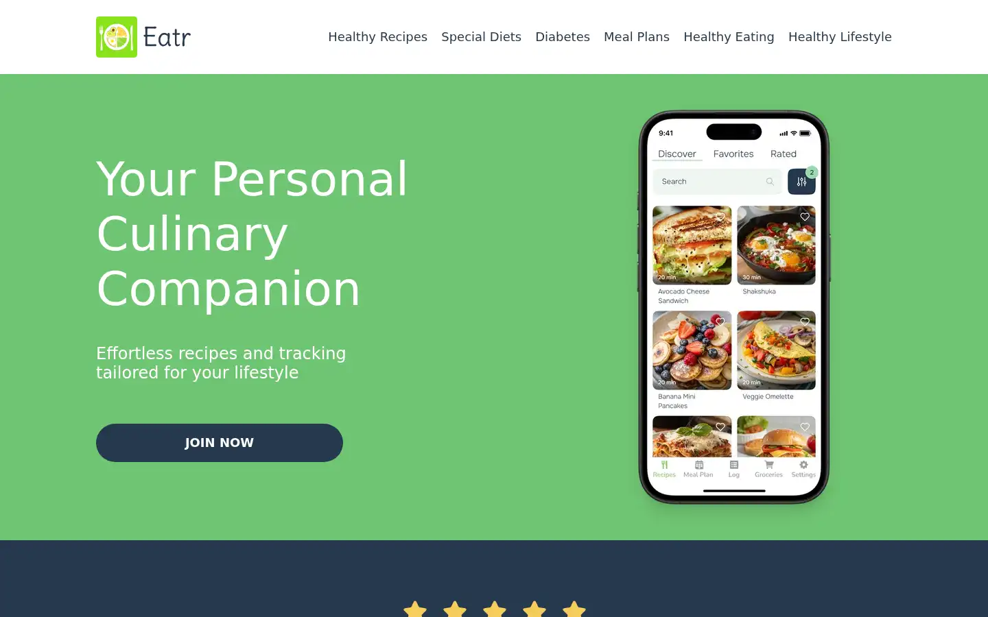 Screenshot of eatr.com