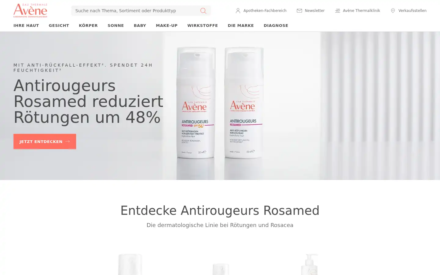 Screenshot of eau-thermale-avene.de